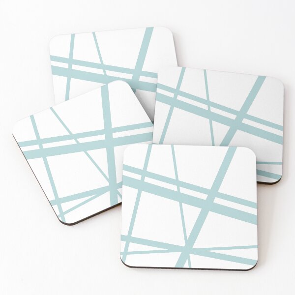 Item preview, Turqoise and White Geometric Lines designed and sold by DHSTN.