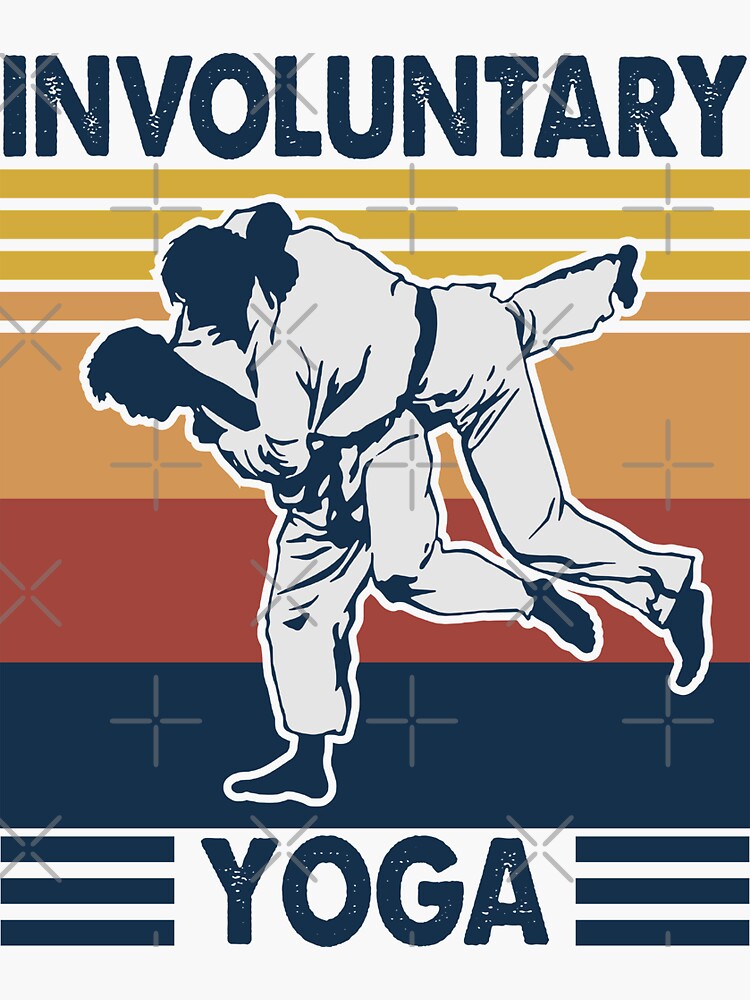 "Involuntary Yoga Funny Jiu Jitsu Lover" Sticker for Sale by