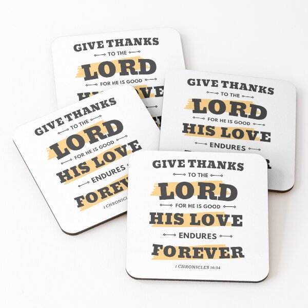 Item preview, Bible Verse 1 Chronicles 16:34 designed and sold by Trendy Merch 90.