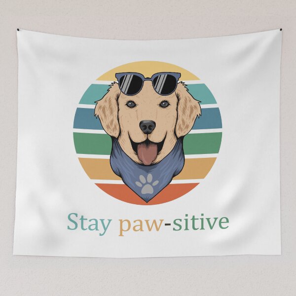 Item preview, Stay Pawsitive Dog designed and sold by elcapitano12.