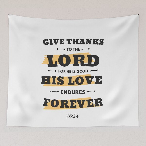 Item preview, Bible Verse 1 Chronicles 16:34 designed and sold by Trendy Merch 90.