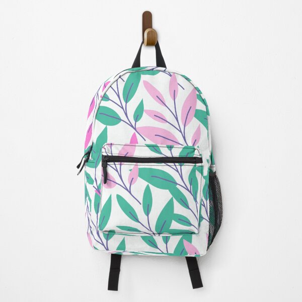 Item preview, Green and pink leaves print. designed and sold by Silvina  Cupayolo.