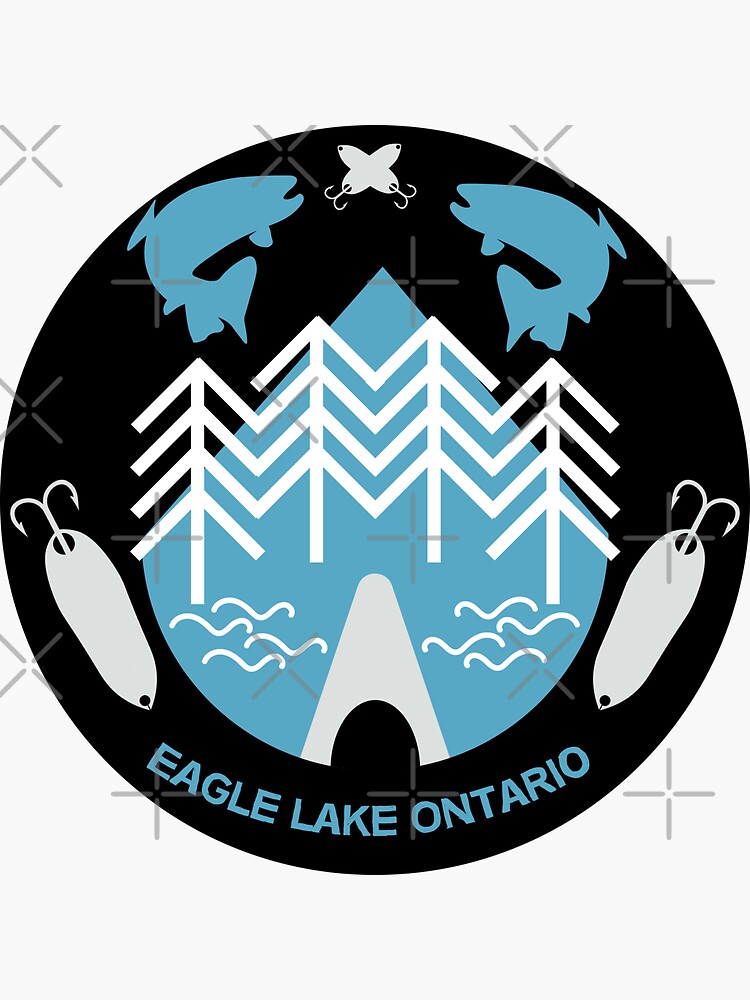 Eagal Lake Ontario, Trout Fishing Canada, Canoe And Kayak, Fresh Water  Sticker for Sale by happygiftideas