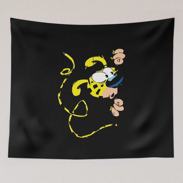 Aperçu de l'œuvre Marsupilami mur bleu Gaston Lagaffe Film Dessin animé Couleur Big Ben créée et vendue par GastonMovieHoi.