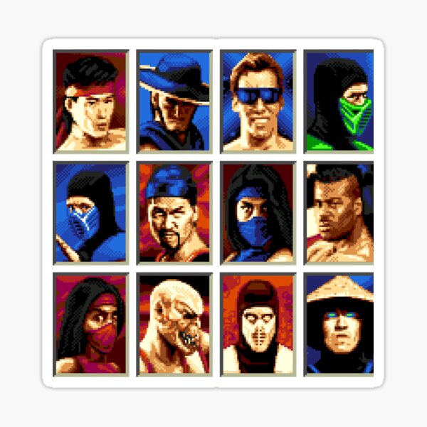 Artikel-Vorschau von Mortal Kombat II Genesis Charakterauswahl, designt und verkauft von KAMLEFAHME.