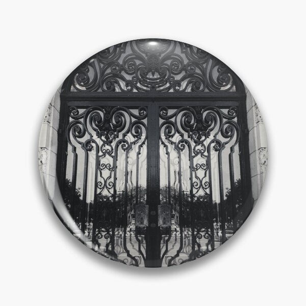 Item preview, Black and White Ornamental Architecture Gate Pattern in Amsterdam, Netherlands designed and sold by LaceySkies.