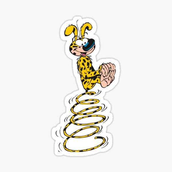 Marsupilami printemps queue Gaston Lagaffe Film Cartoon Couleur Big Ben Sticker