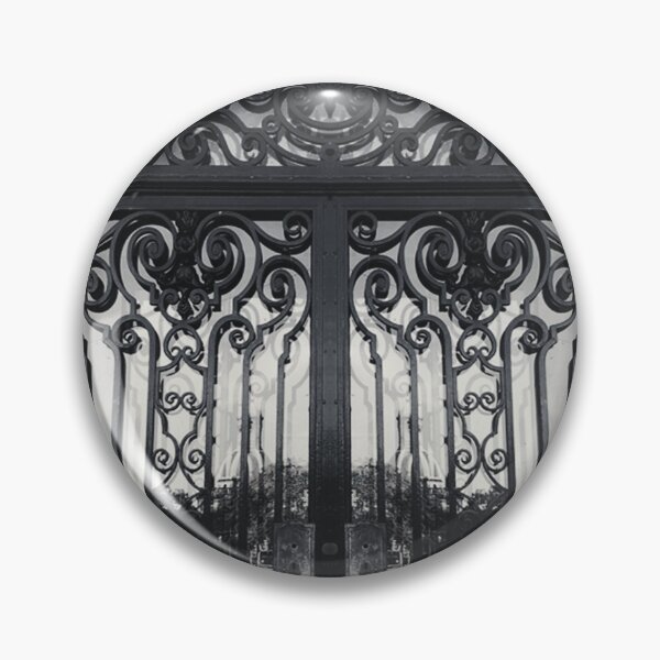 Item preview, Black and White Ornamental Baroque Architecture Gate Pattern in Amsterdam, Netherlands designed and sold by LaceySkies.