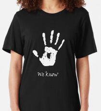 Dunkle Bruderschaft - Wir wissen es Slim Fit T-Shirt