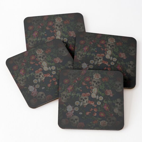 Item preview, Skull and Rose Pattern- Digital Collage designed and sold by DoggoTankDesign.