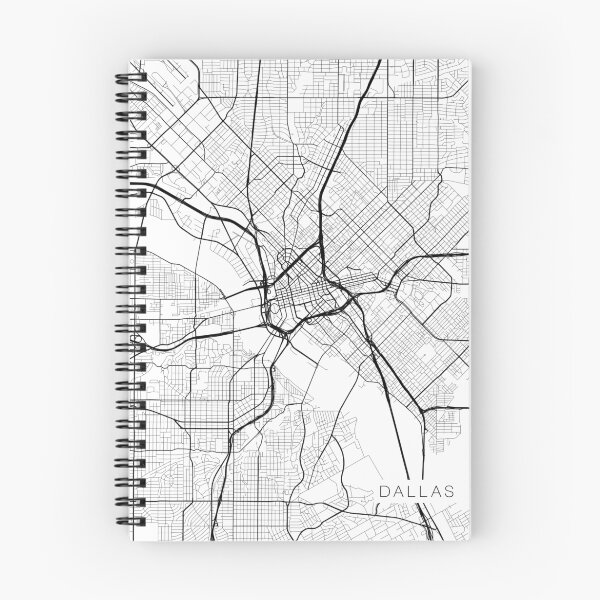 Item preview, Dallas Map, USA - Black and White designed and sold by MainStreetMaps.