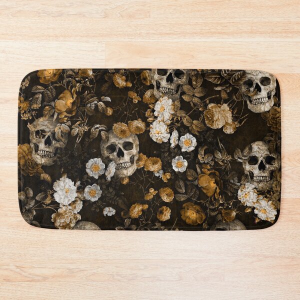 Item preview, Skull and Rose Pattern- Digital Collage (Cracked Vintage version) designed and sold by DoggoTankDesign.