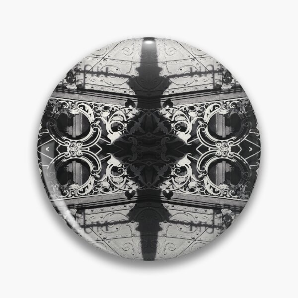 Item preview, Black and White Ornamental Baroque Architecture Gate Pattern in Munich, Germany designed and sold by LaceySkies.