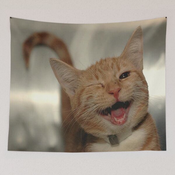 Item preview, Winking Happy Ginger Cat designed and sold by MurphyMorganGifts.