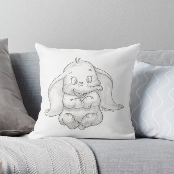Dumbo the adorable elephant Throw Pillow