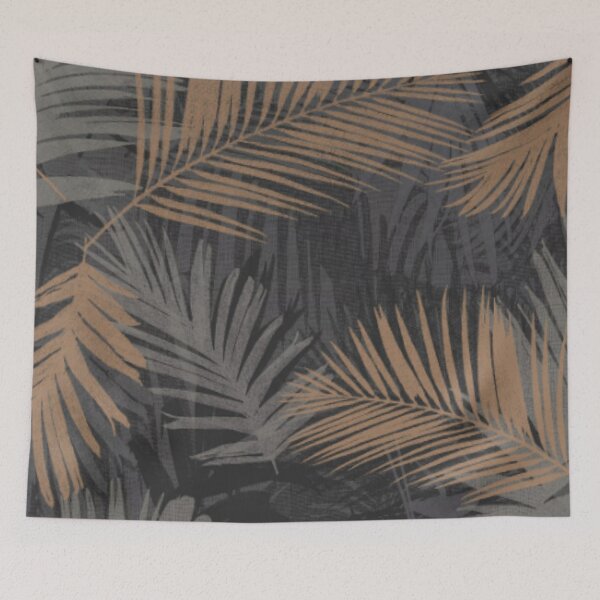 Item preview, Boutique Jungle glam Black Leaves Metallic designed and sold by WearWolfDesigns.