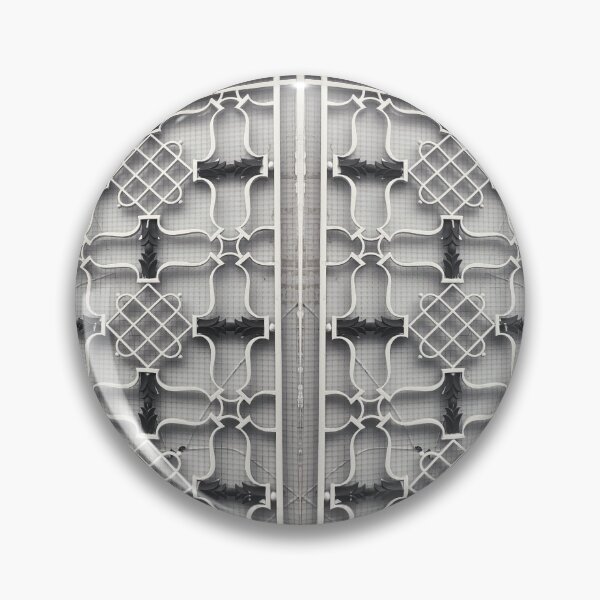 Item preview, Black and White Ornamental Architecture Gate Pattern in Amsterdam, Netherlands designed and sold by LaceySkies.