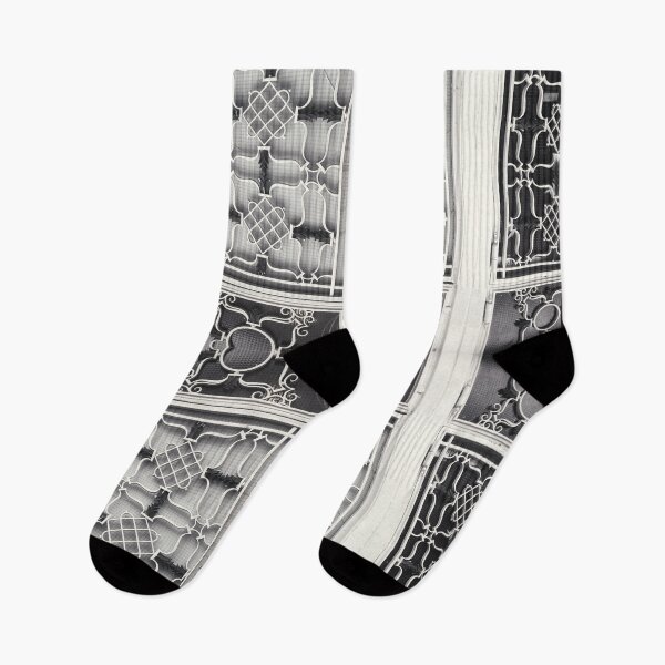 Item preview, Black and White Ornamental Baroque Architecture Gate Pattern in Amsterdam, Netherlands designed and sold by LaceySkies.