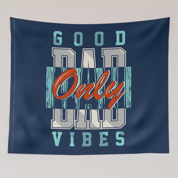 Item preview, Only Good Bad Vibes Text Graphic T-shirt Typography Design designed and sold by Peekonet.