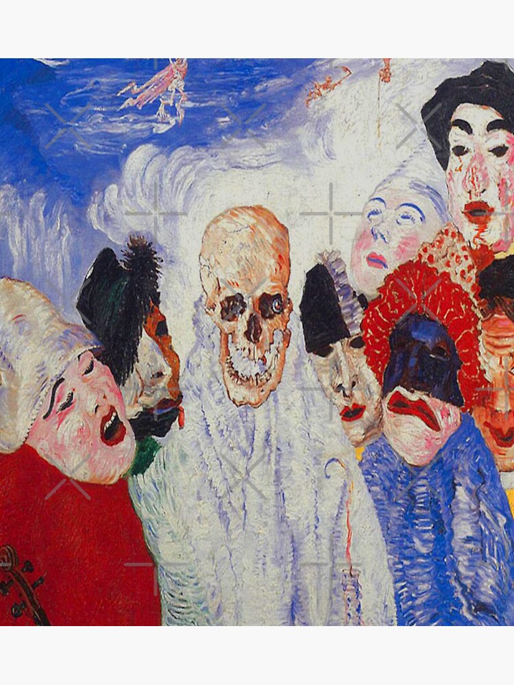 "Death and the MasksJames Ensor" Sticker for Sale by LexBauer Redbubble