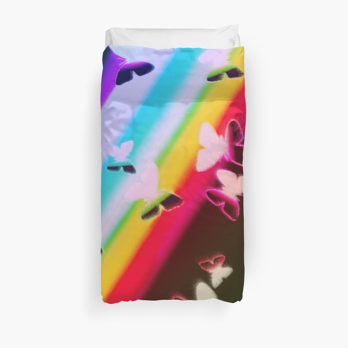 "behind the rainbow" Duvet Covers by mindgoop Redbubble