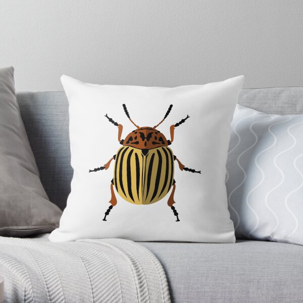 Colorado potato beetle Throw Pillow