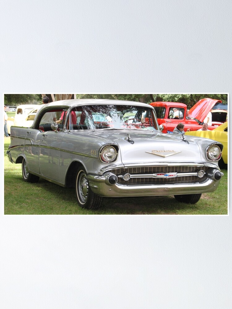 STICKER POSTCARD 57 CHEVY CUT-OUT 1957 CHEVROLET