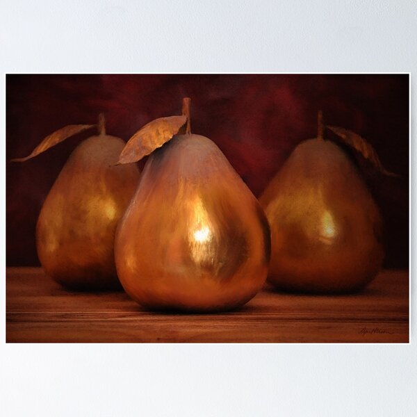 Golden Pears I Poster