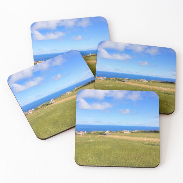 Item preview, Amazing view over Santa Maria island, landscape with a nice bay and beach, small village, Azores travel destination. designed and sold by AylaHarbich.