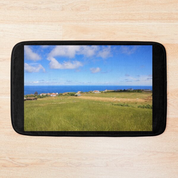 Item preview, Amazing view over Santa Maria island, landscape with a nice bay and beach, small village, Azores travel destination. designed and sold by AylaHarbich.