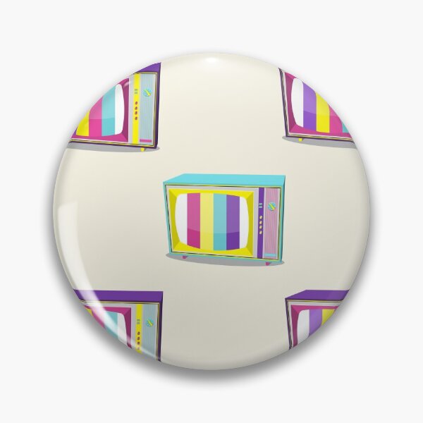 Item preview, Pattern Retro TV 90s Bright Colors Isolated White Background Vector Illustration designed and sold by Peekonet.