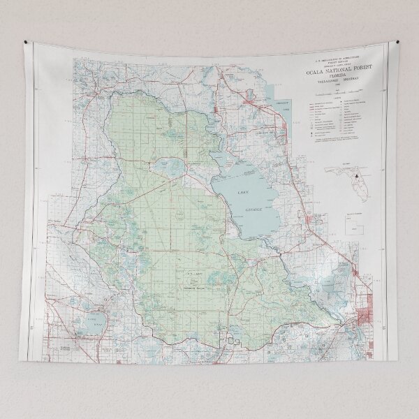 Item preview, Ocala National Forest Map (1971) Florida Woodland Reserve Atlas designed and sold by BravuraMedia.