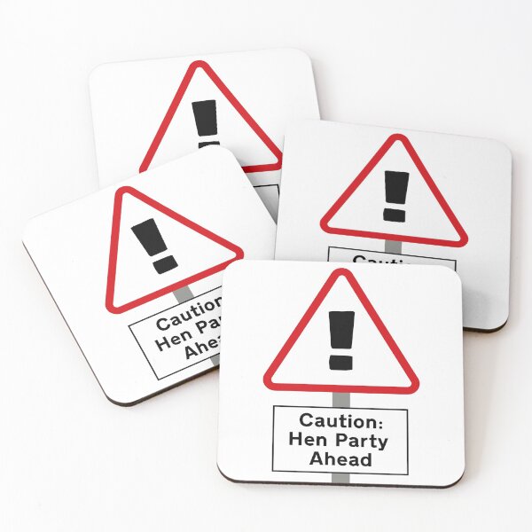 Item preview, Hen Night Warning designed and sold by DundeeCakes.