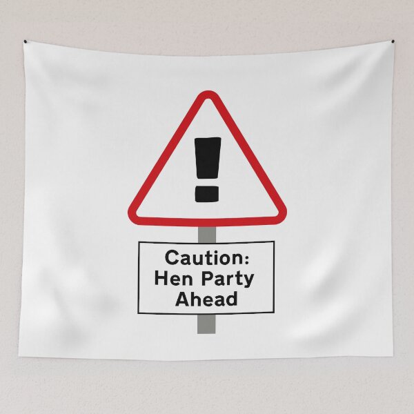 Item preview, Hen Night Warning designed and sold by DundeeCakes.