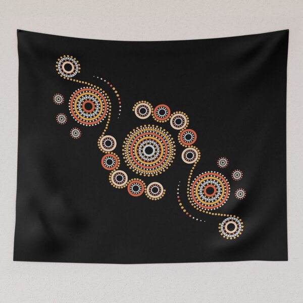 Item preview, Aboriginal Art Aborigine Australian Indigenous aboriginal Flag autochthon Bigambul Points Circle Autumn Day Gift For Mother dotart Sister Painting Mom Mosaic designed and sold by MeryemSpace.