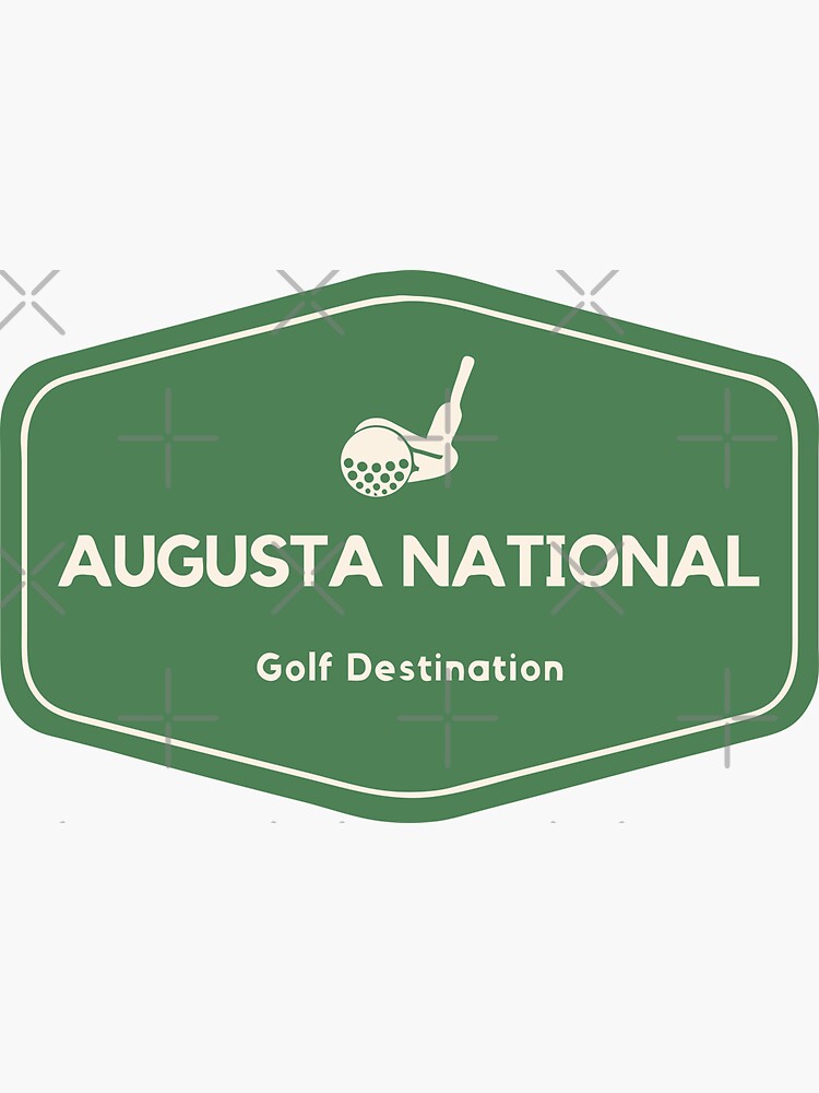 "Augusta National in Augusta, America Golf Old Course Travel Destination Logo