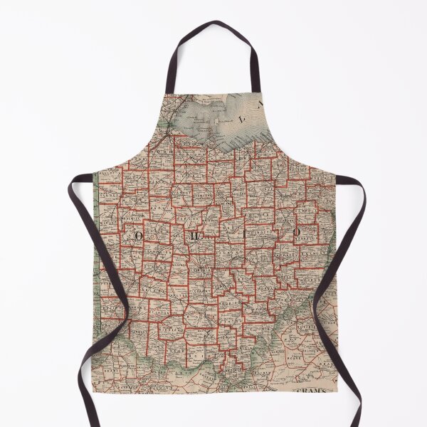 Item preview, Old Ohio Map (1878) Vintage OH County & State Atlas designed and sold by BravuraMedia.