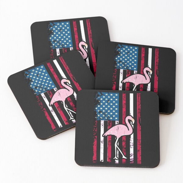 Item preview, American Flag Pink Flamingo Patriotic 4 T-ShirtAmerican Flag Pink Flamingo Patriotic 4th of July  designed and sold by Daisyshopp.