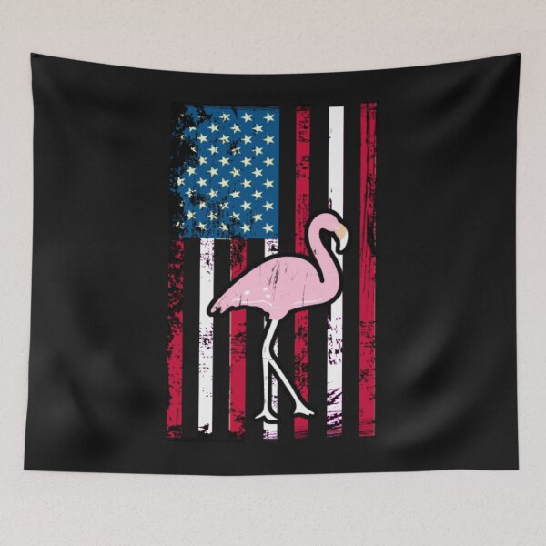 Item preview, American Flag Pink Flamingo Patriotic 4 T-ShirtAmerican Flag Pink Flamingo Patriotic 4th of July  designed and sold by Daisyshopp.