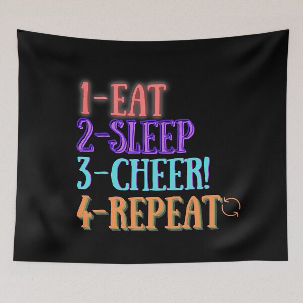 Item preview, Eat Sleep CHEER Repeat designed and sold by bahicharafe.