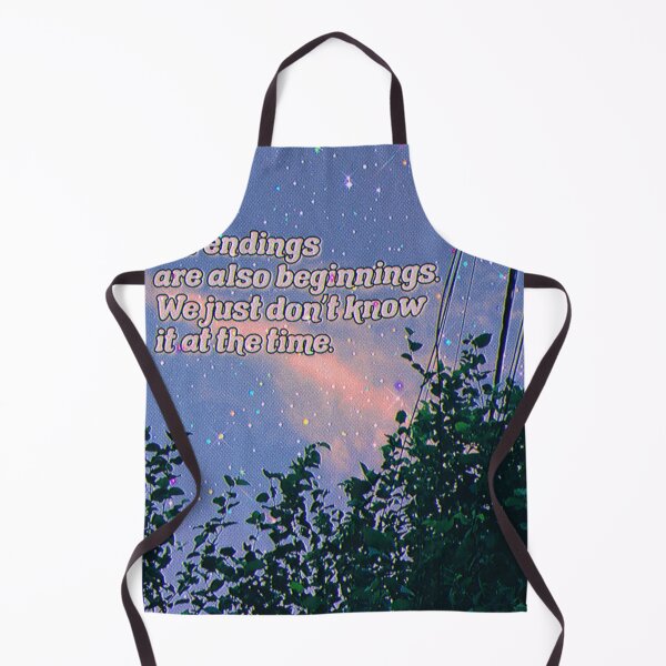 Item preview, Endings are beginnings - Aesthetic glitter quote designed and sold by WanderAesthetic.