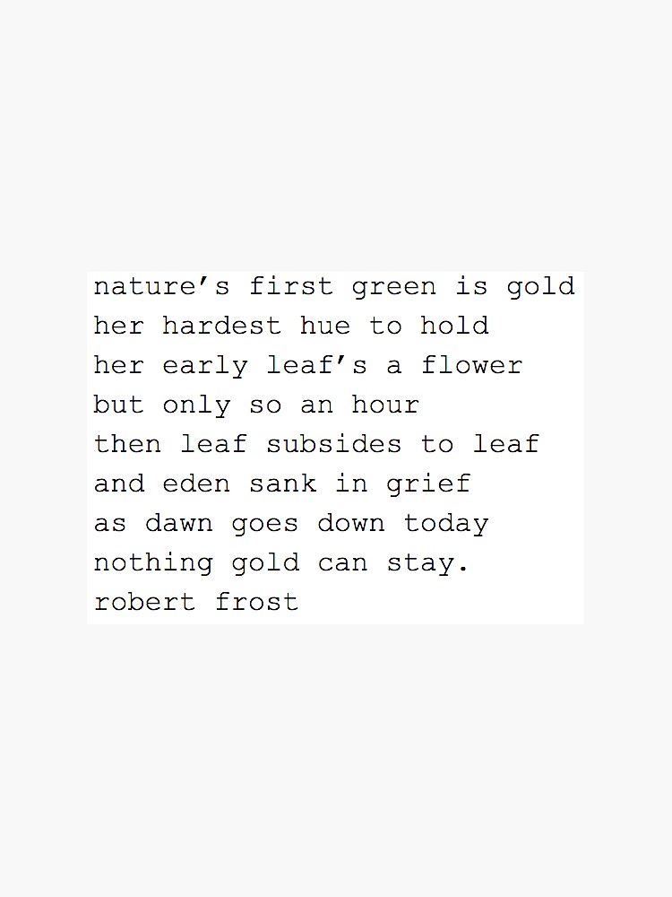 gold poem from the outsiders