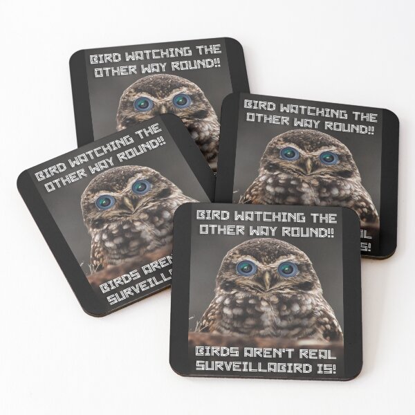 Item preview, Sweet surveillance owl! Bird watching you. designed and sold by underdogsgrit.