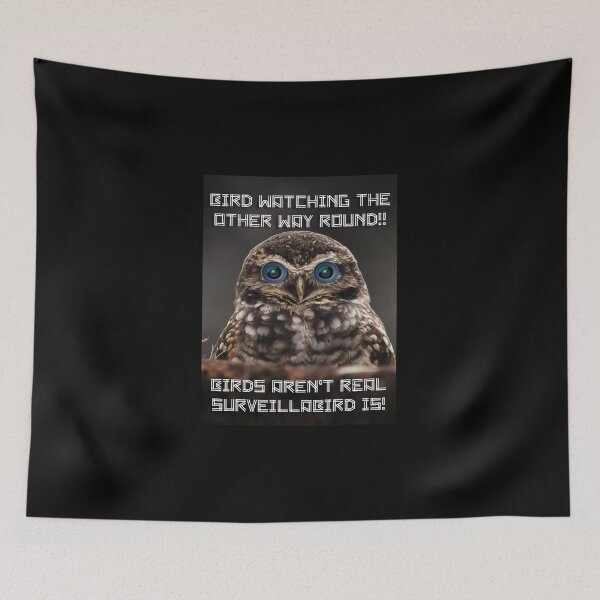 Item preview, Sweet surveillance owl! Bird watching you. designed and sold by underdogsgrit.