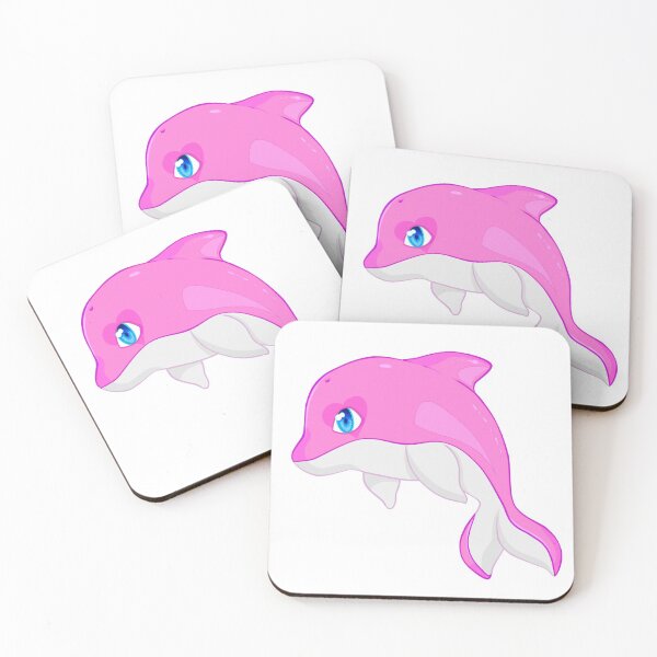 Item preview, Pink Heart Eye Dolphin designed and sold by With Love, InspireMari.
