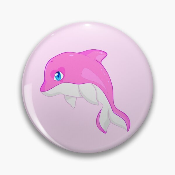 Item preview, Pink Heart Eye Dolphin designed and sold by With Love, InspireMari.
