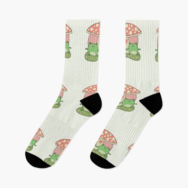 Item preview, Cute Kawaii Frogs Under Mushroom - Love & Friendship designed and sold by GrimButterfly.