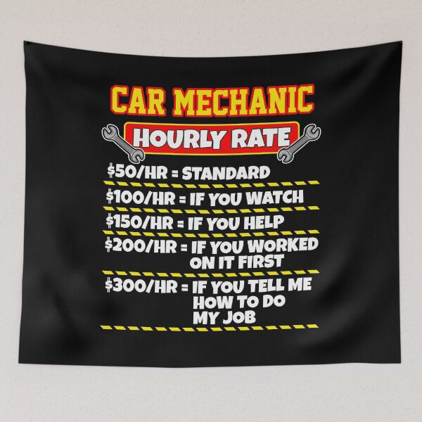 Item preview, Car Mechanic Hourly Rate Auto Mechanics Gift designed and sold by Moonpie90.