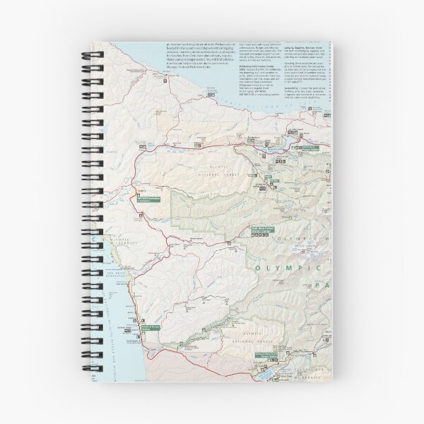 Item preview, Olympic National Park Map (2010) Vintage Washington State Olympic Peninsula Atlas designed and sold by BravuraMedia.