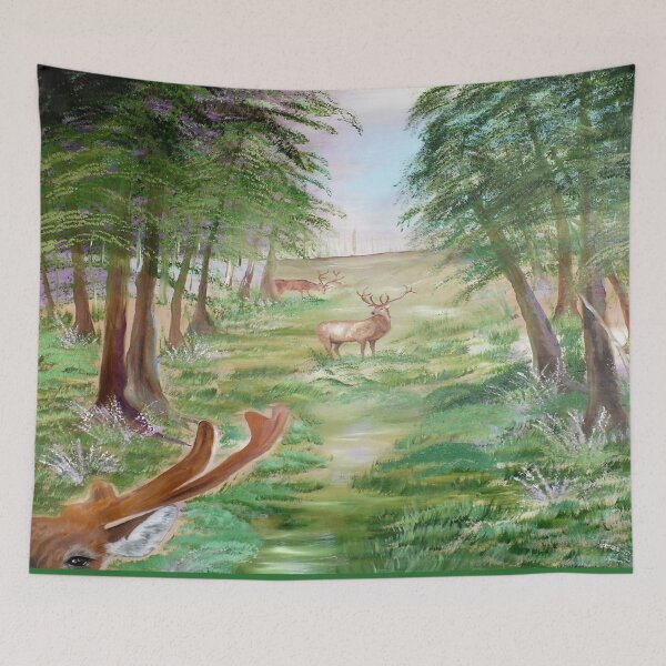 Item preview, Deer in Forest-Girl and Deer designed and sold by DiensDesign.